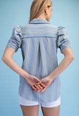 Gingham Check Button Down Top