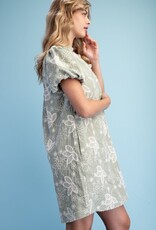 Jenny Floral Embroidered Gingham Dress
