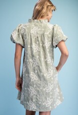 Jenny Floral Embroidered Gingham Dress