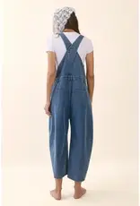 Bree Star Patch Denim Barrel Overall