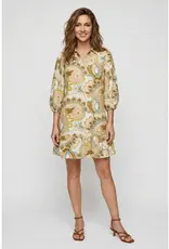 Charity Challis Floral Ruffle Hem Dress