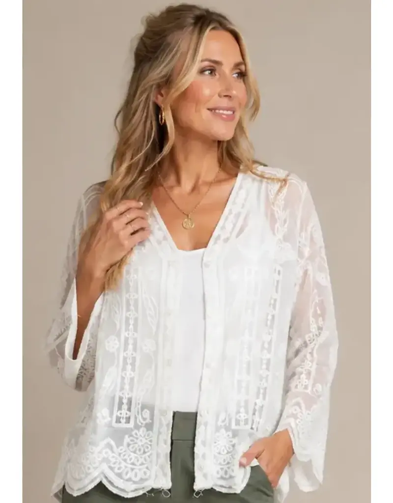 Elaine Eyelet Lace Jacket