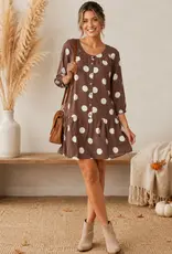 Darla Polka Dot Button Front Dress
