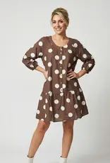 Darla Polka Dot Button Front Dress