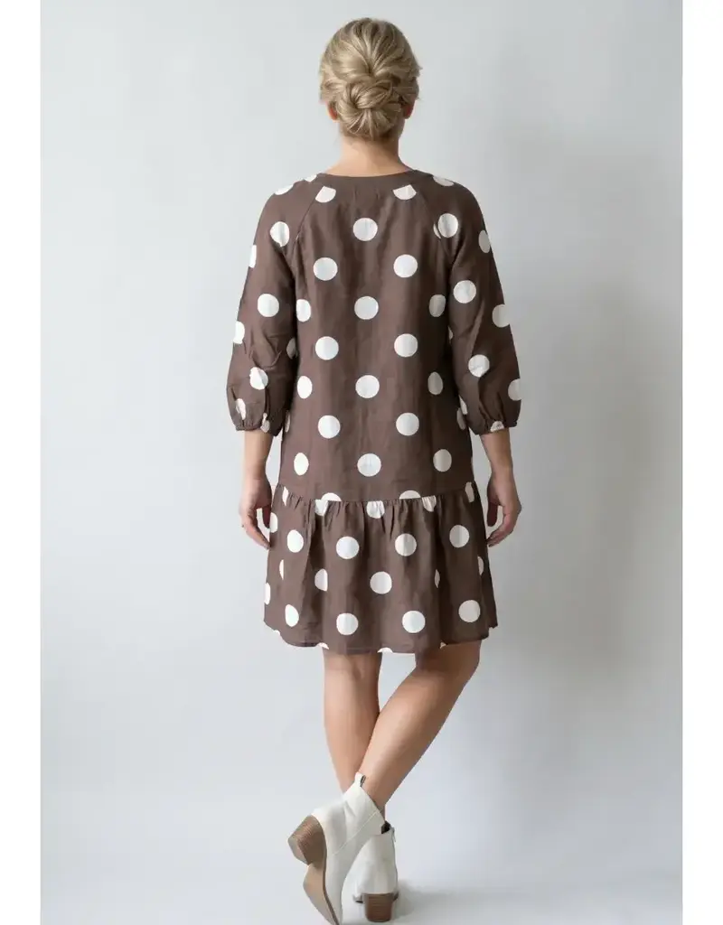 Darla Polka Dot Button Front Dress