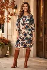 Challis Paisley Tie Front Ruffle Hem Dress