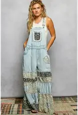 Finley Mixed Printed Ruffle Wide Leg Overall