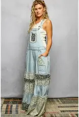 Finley Mixed Printed Ruffle Wide Leg Overall