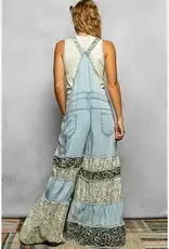 Finley Mixed Printed Ruffle Wide Leg Overall