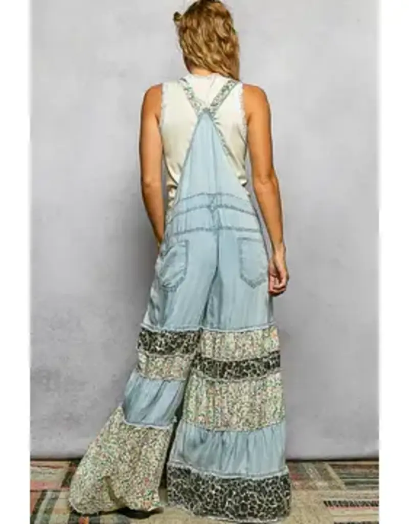 Finley Mixed Printed Ruffle Wide Leg Overall