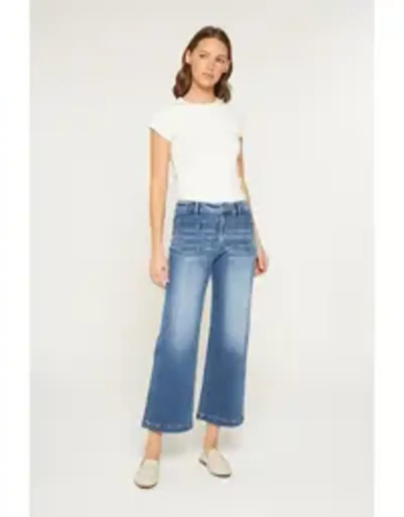 Holly High Rise Cropped Wide Leg with Patch Pkt
