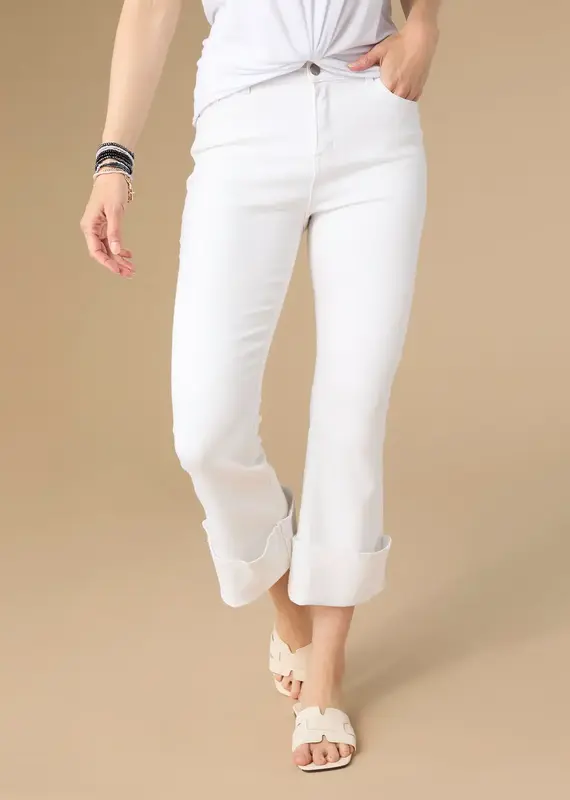 Janet Flare Crop Pant with Cuff