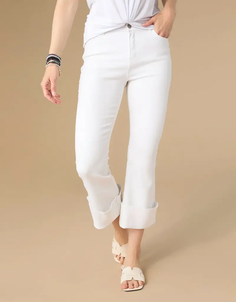 Janet Flare Crop Pant with Cuff