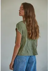 Boho V-Neck Sleeveless Top with Front Tie