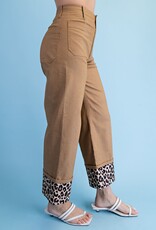 Linda Leopard Cuffed Ankle Cropped Pants