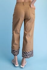 Linda Leopard Cuffed Ankle Cropped Pants