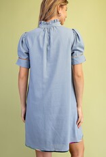 Emerso V-neck Printed Embroidered Appliqué Dress