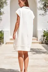 Hannah Half-Zip Jacquard Dress w/ Pockets