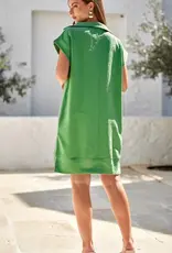 Hannah Half-Zip Jacquard Dress w/ Pockets