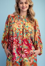 Reese Retro Floral Print Top