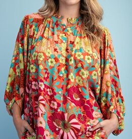Reese Retro Floral Print Top