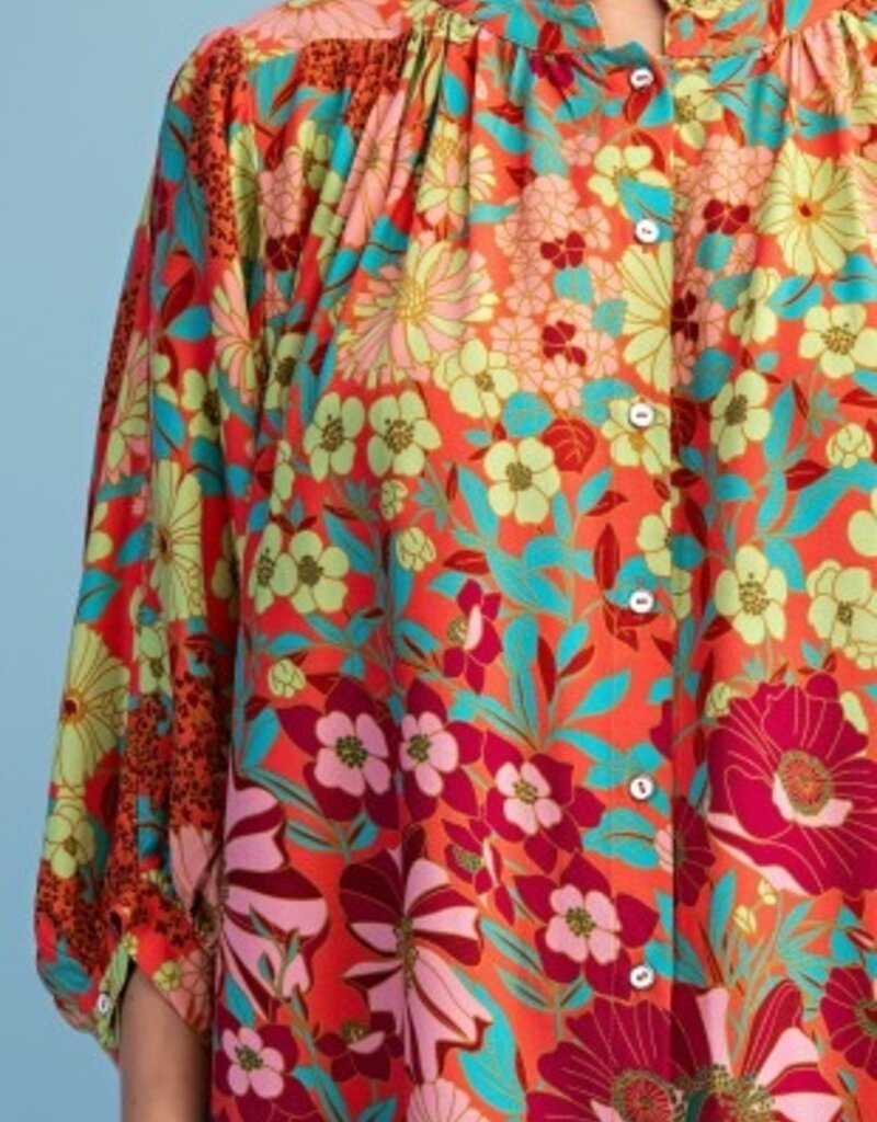 Reese Retro Floral Print Top