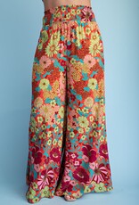 Reese Retro Floral Flare Wide Leg