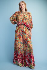 Reese Retro Floral Flare Wide Leg