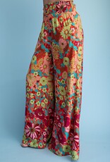 Reese Retro Floral Flare Wide Leg