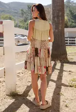 Valerie V-Neck Patchwork Tiered Dress