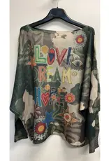 Love Camo Printed Knit Sweater - Made in Italy - ONE SIZE