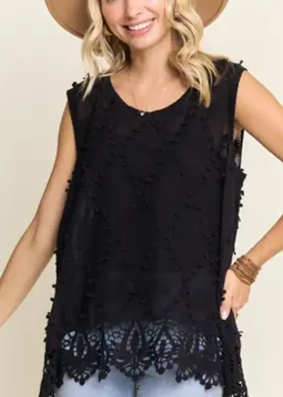 Serina Scallop Bottom Crocheted Tank