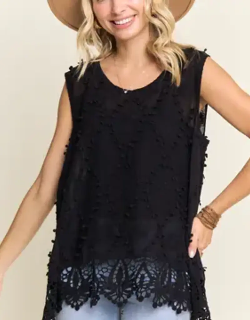 Serina Scallop Bottom Crocheted Tank