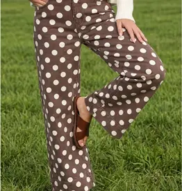 Dana Polka Dot Straight Leg Pant