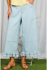 Rachel Casual Ruffle Hem Cropped Pant