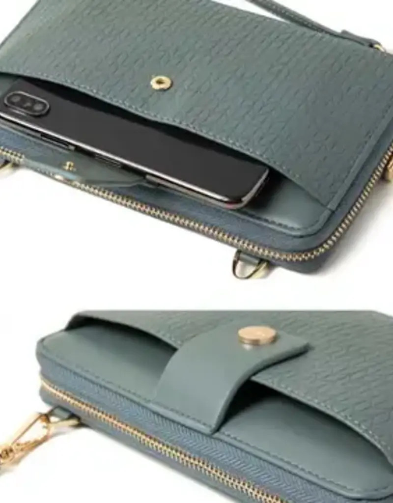 Vickie Wallet on String / Wallet/Cellphone Holder - Teal