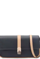 Gisele II - Smooth Nappa Vegan Leather Shoulder Bag - Black