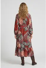 Georgette Tie Front Self Sash Midi Dress