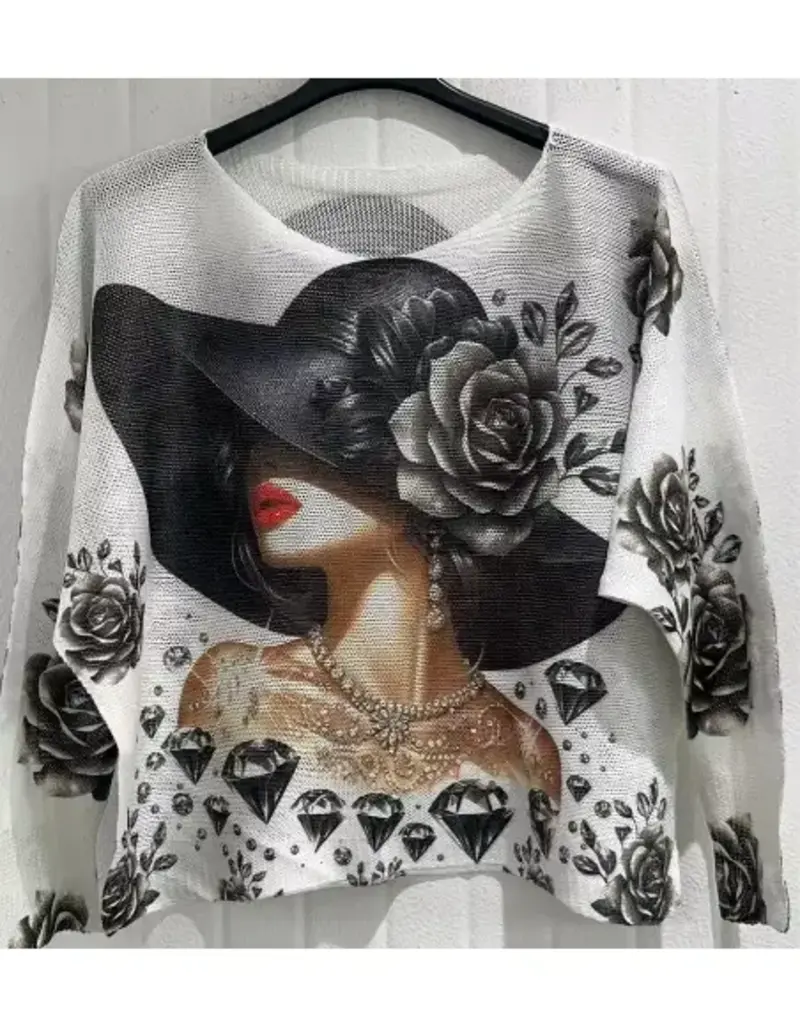 Colad Lady Knit Printed Sweater