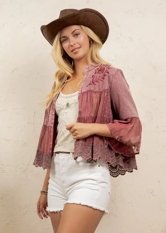 Boho Vintage Cropped Jacket/Top
