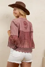 Boho Vintage Cropped Jacket/Top