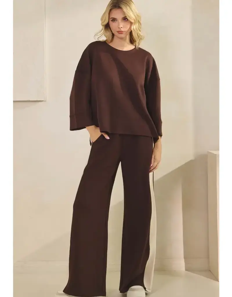 So Relaxed Ultracomfy Two Tone Pant Matching Set