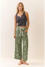 Camila Floral Printed Cropped Straight-Leg Pant