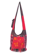 Butterfly Floral Vine Bohemian Hippie Boho Hobo Bag
