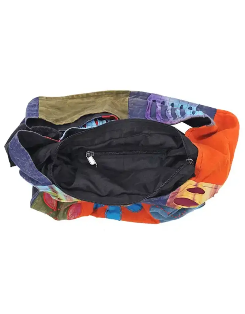 Flora and Fauna Patched Bohemian Hippie Boho Hobo Bag