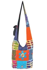 Flora and Fauna Patched Bohemian Hippie Boho Hobo Bag