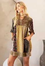 Chic Bohemian Stone-Washed Babydoll Dress