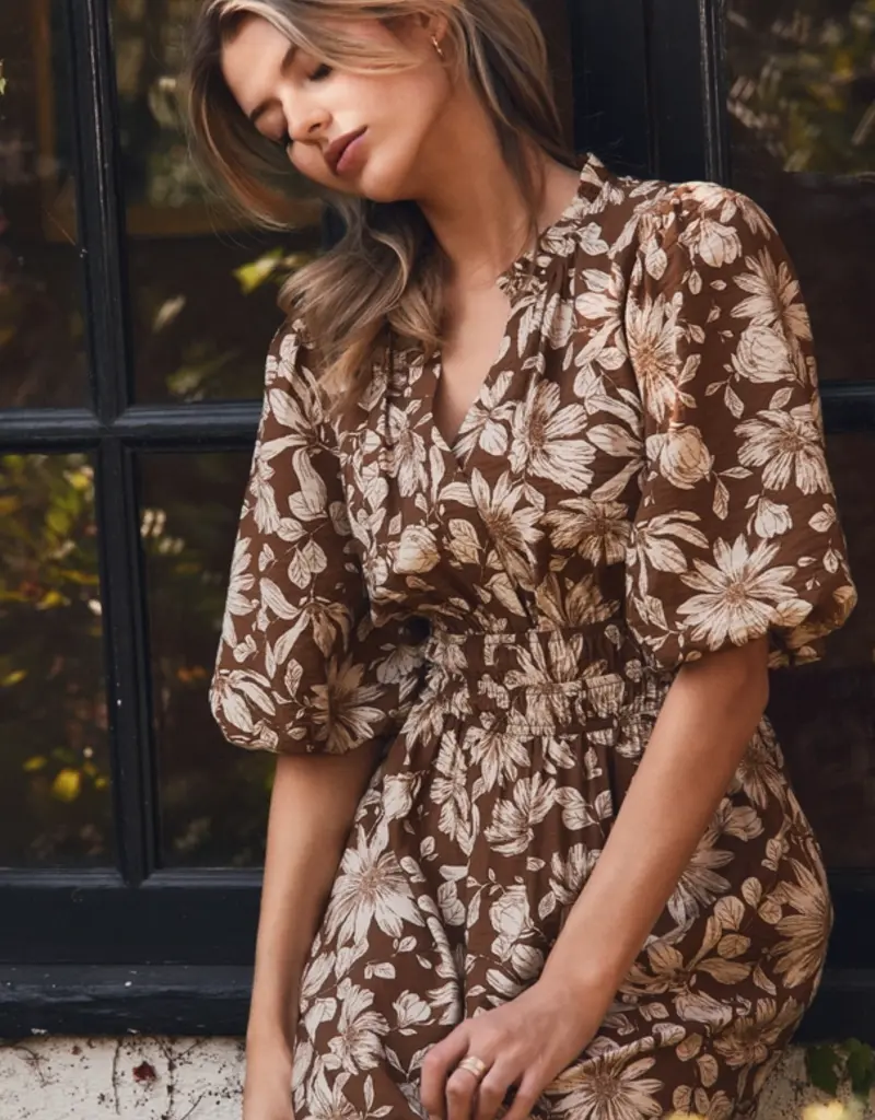 Margaret Printed Midi Dress