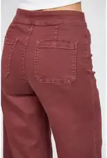 Bethany Button Front High Rise Wide Crop Leg