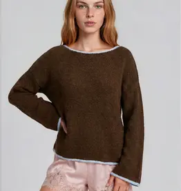 Natasha Boat Neck Contrast Trim Sweater